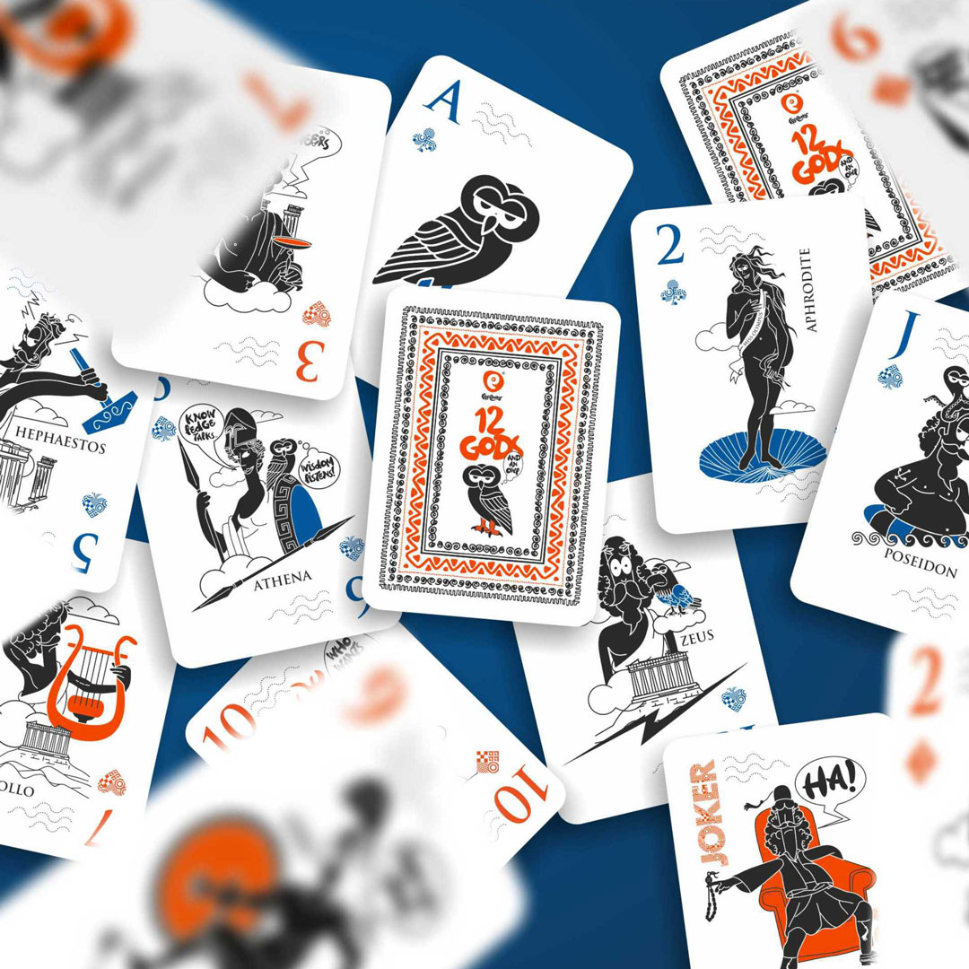 Cretoons 12 Gods and an Owl Card Game – Comic Collection – Cretoons