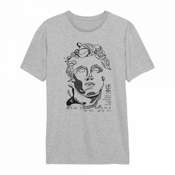 Cretoons Alexander the Great Mens T-Shirt - Heritage Collection Grey