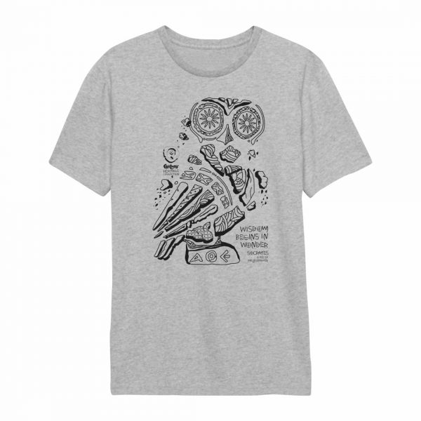 Cretoons Greek Owl Mens T-Shirt - Heritage Collection Grey