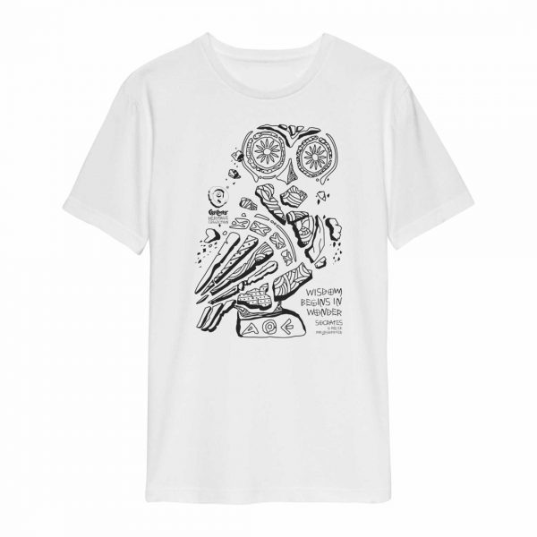 Cretoons Greek Owl Mens T-Shirt - Heritage Collection White