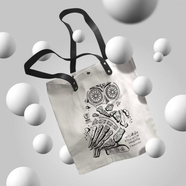 Cretoons Greek Owl Tote Bag - Heritage Collection